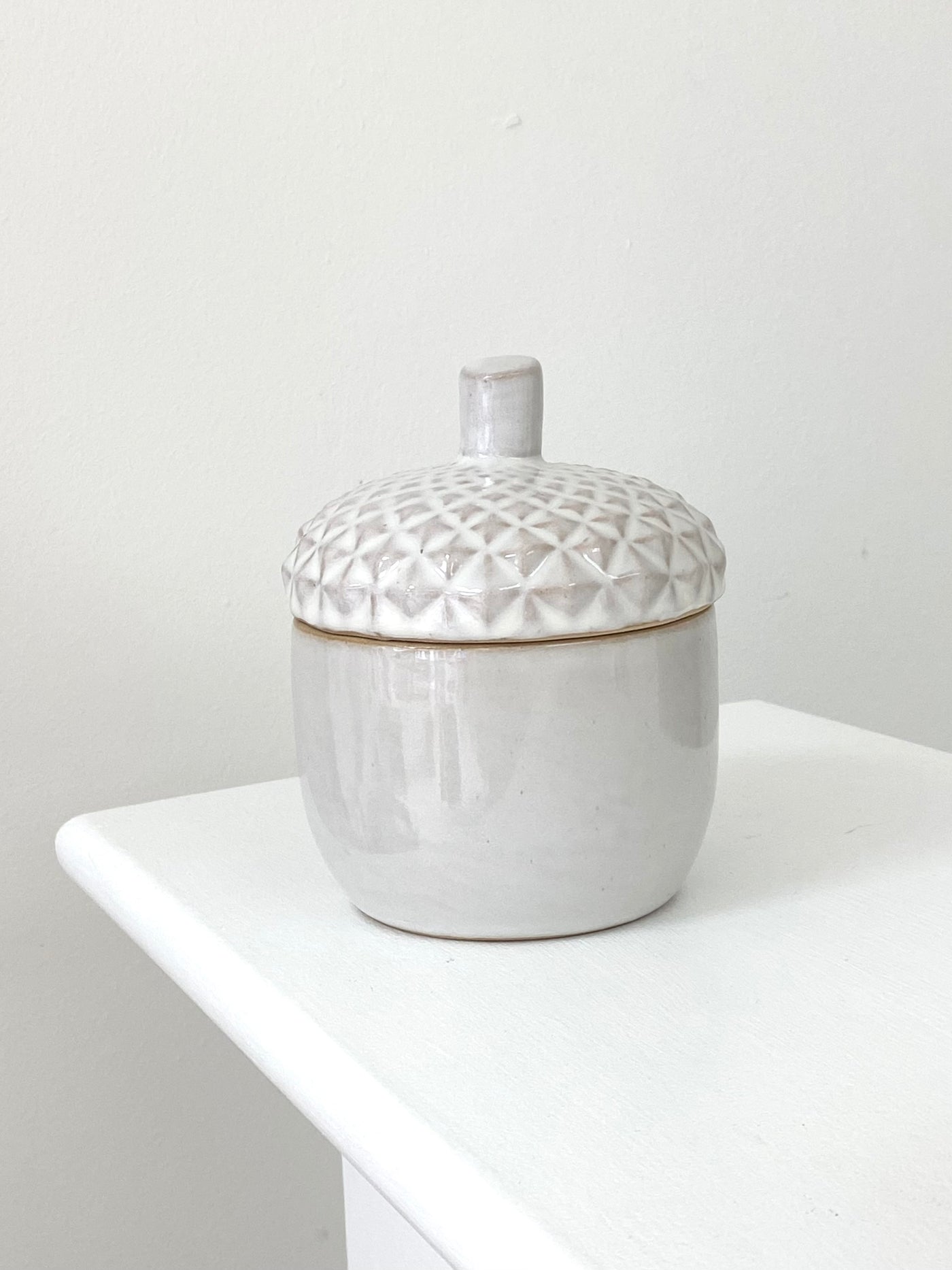Ceramic Acorn Storage Pot - Small