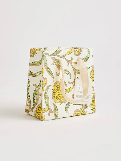 Block Printed Small Gift Bags - Sunshine
