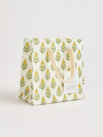 Block Printed Small Gift Bags - Sunshine