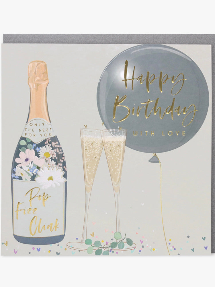 Pop Fizz Clink Birthday Card