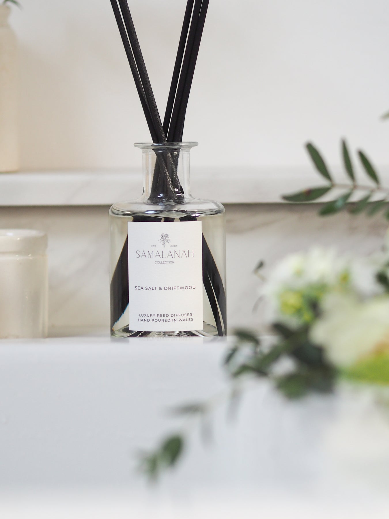 Sea Salt & Driftwood Reed Diffuser – Samalanah Collection