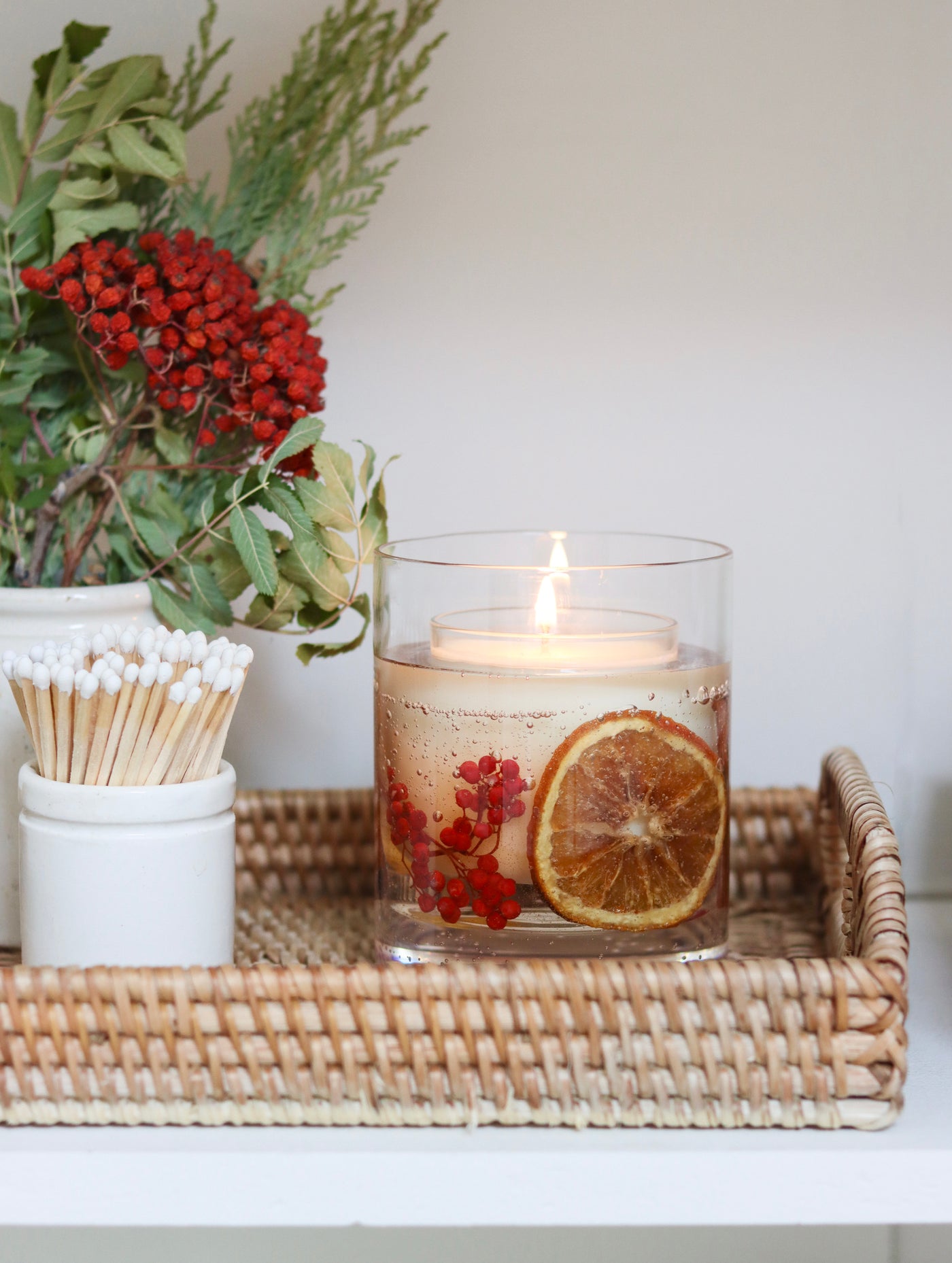 Cranberry, Orange & Cinnamon Botanical Candle