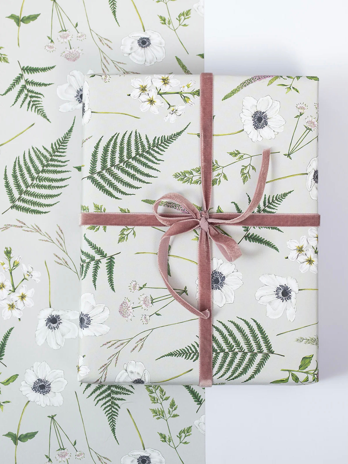 Wild Meadow Grey Gift Wrap