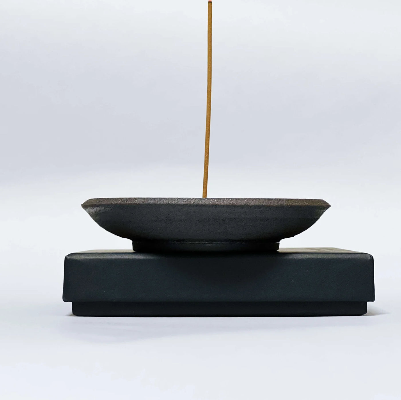 Black Stoneware Incense Dish